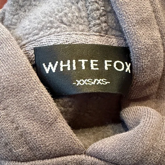 White Fox Gray Hoodie Pink Graphic - Picture 3 of 4